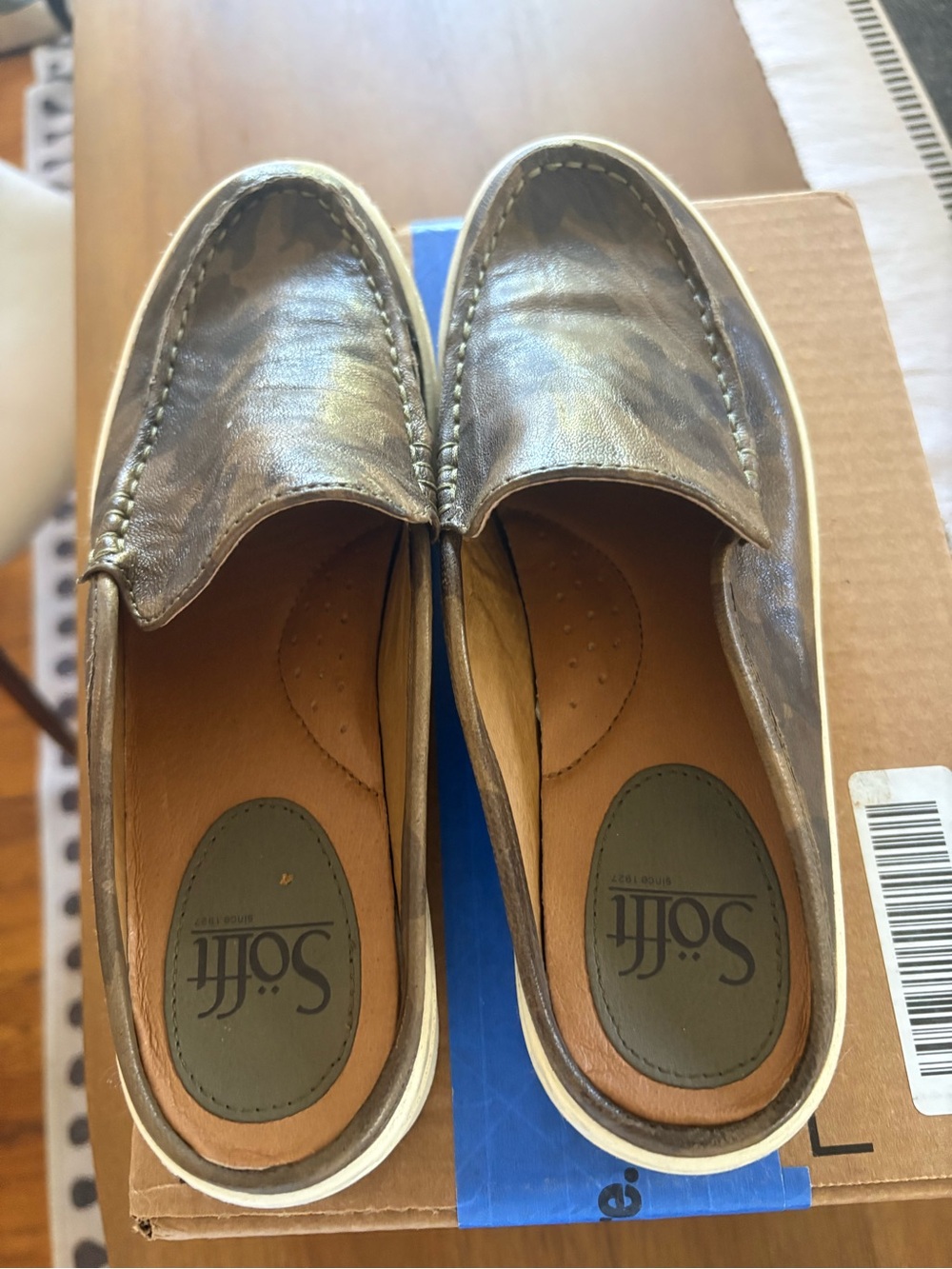 Sofft Metallic Bronze leopard Slip-On Loafers